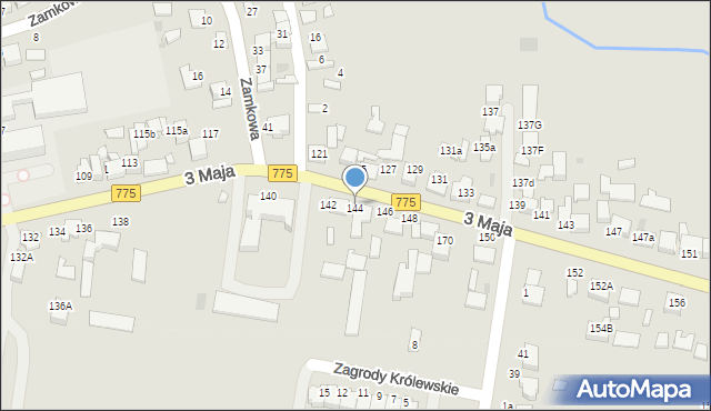 Proszowice, 3 Maja, 144, mapa Proszowice