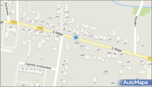 Proszowice, 3 Maja, 152, mapa Proszowice