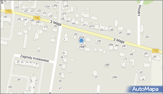 Proszowice, 3 Maja, 154B, mapa Proszowice
