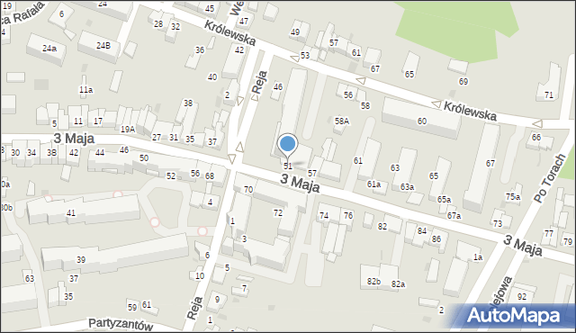 Proszowice, 3 Maja, 51, mapa Proszowice