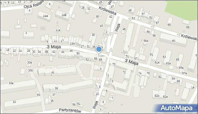 Proszowice, 3 Maja, 66, mapa Proszowice