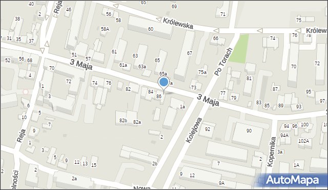 Proszowice, 3 Maja, 88, mapa Proszowice