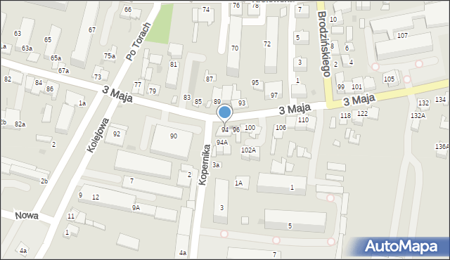 Proszowice, 3 Maja, 94, mapa Proszowice