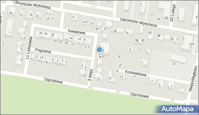 Pruszcz Gdański, 3 Maja, 5, mapa Pruszcz Gdański