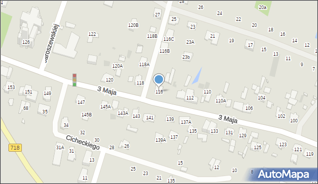 Pruszków, 3 Maja, 116, mapa Pruszków