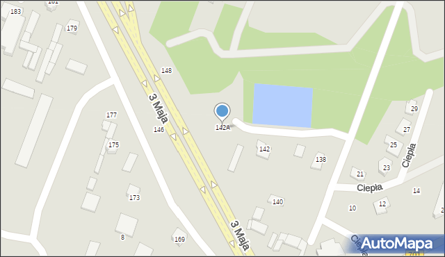 Pruszków, 3 Maja, 142A, mapa Pruszków