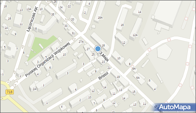 Pruszków, 3 Maja, 25A, mapa Pruszków