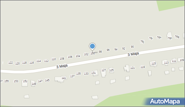 Przecław, 3 Maja, 100, mapa Przecław