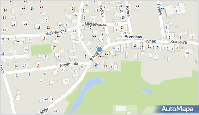 Przecław, 3 Maja, 17, mapa Przecław