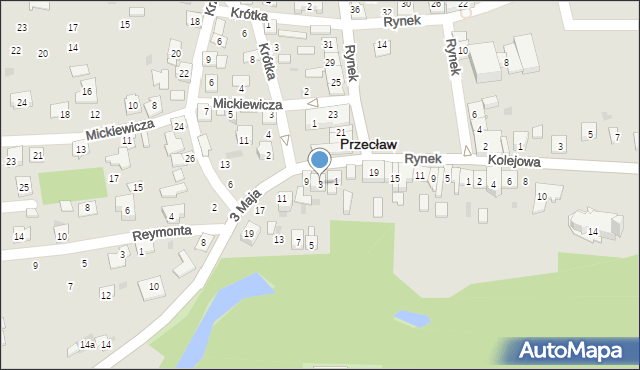 Przecław, 3 Maja, 3, mapa Przecław