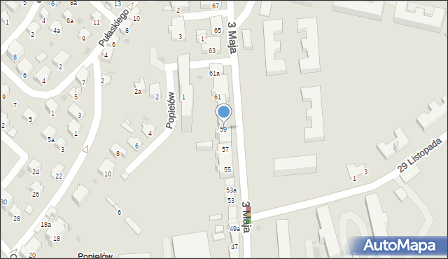 Przemyśl, 3 Maja, 59, mapa Przemyśla