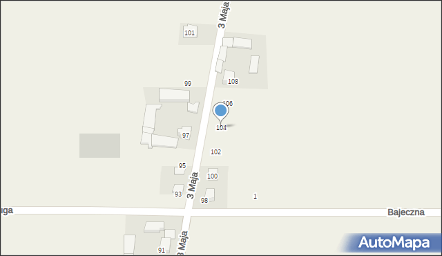 Przestańsko, 3 Maja, 104, mapa Przestańsko