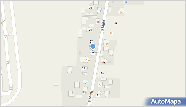 Przestańsko, 3 Maja, 25, mapa Przestańsko