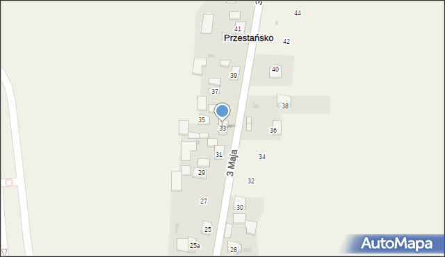 Przestańsko, 3 Maja, 33, mapa Przestańsko