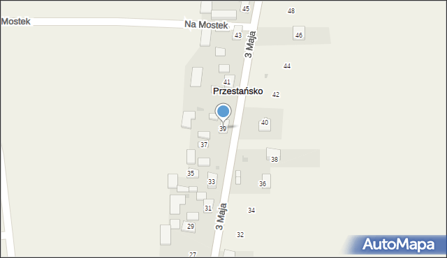 Przestańsko, 3 Maja, 39, mapa Przestańsko