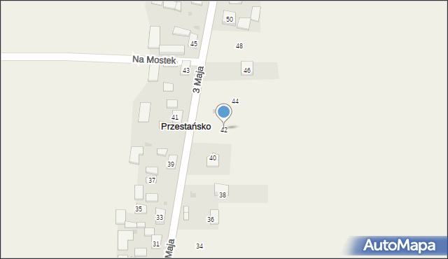Przestańsko, 3 Maja, 42, mapa Przestańsko