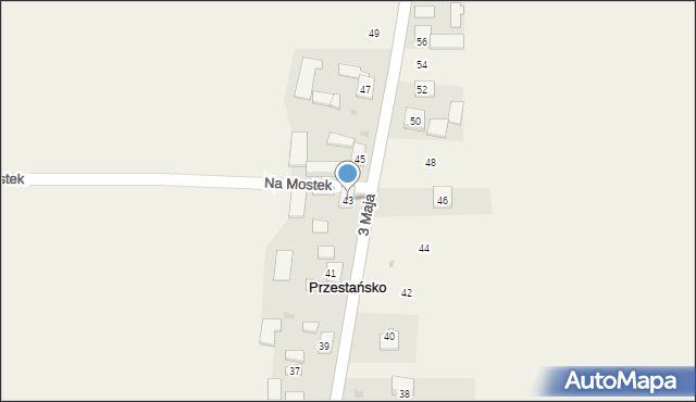 Przestańsko, 3 Maja, 43, mapa Przestańsko