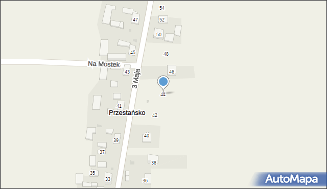 Przestańsko, 3 Maja, 44, mapa Przestańsko