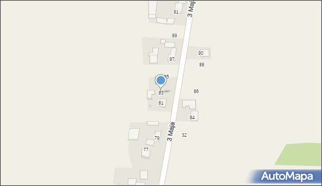 Przestańsko, 3 Maja, 83, mapa Przestańsko