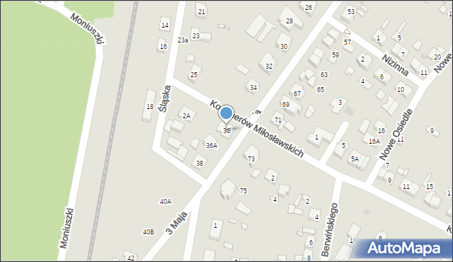 Puszczykowo, 3 Maja, 36, mapa Puszczykowo