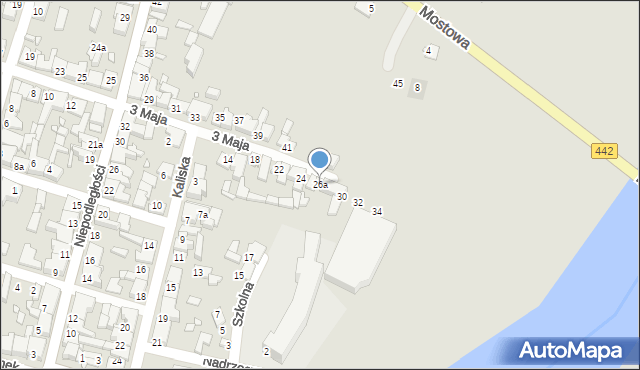 Pyzdry, 3 Maja, 26a, mapa Pyzdry
