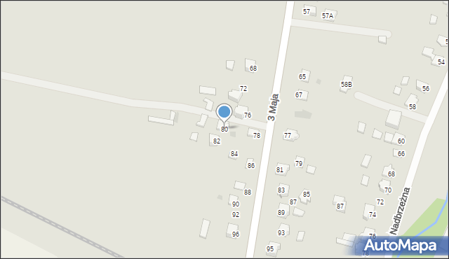 Radymno, 3 Maja, 80, mapa Radymno