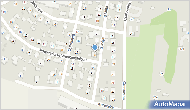 Raszków, 3 Maja, 6, mapa Raszków