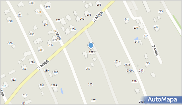Ropczyce, 3 Maja, 259, mapa Ropczyce