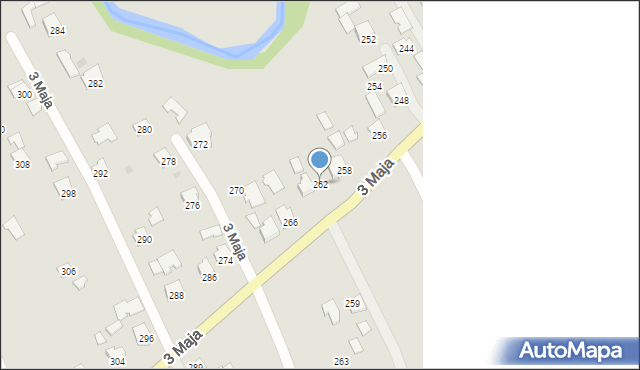 Ropczyce, 3 Maja, 262, mapa Ropczyce