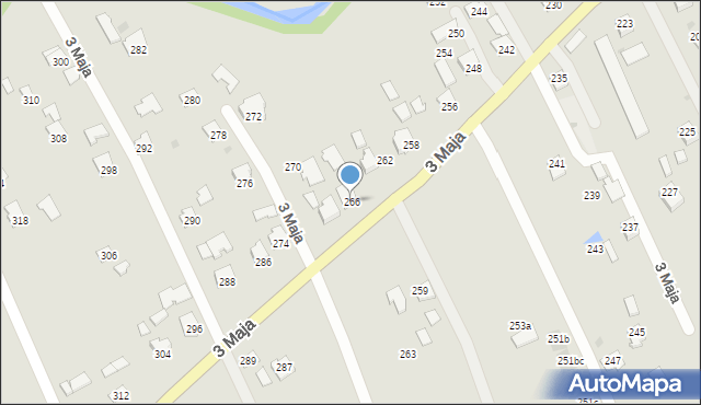 Ropczyce, 3 Maja, 266, mapa Ropczyce