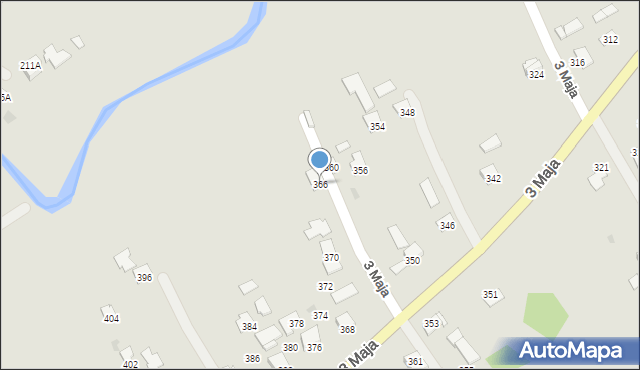 Ropczyce, 3 Maja, 366, mapa Ropczyce