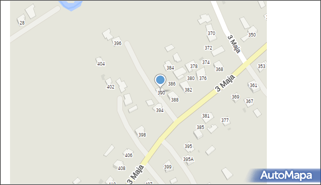 Ropczyce, 3 Maja, 390, mapa Ropczyce