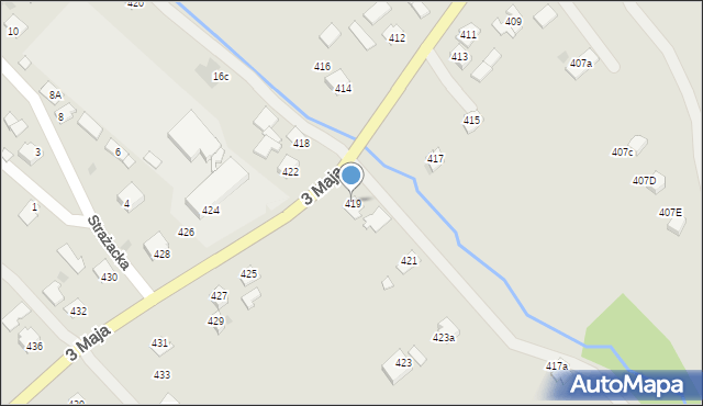 Ropczyce, 3 Maja, 419, mapa Ropczyce