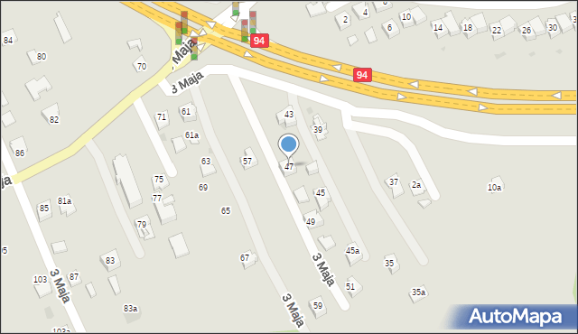 Ropczyce, 3 Maja, 47, mapa Ropczyce