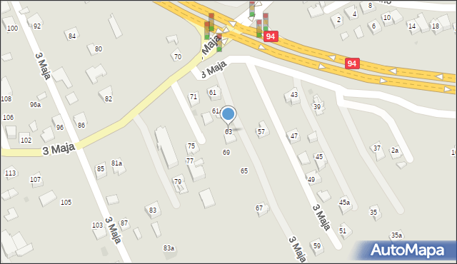 Ropczyce, 3 Maja, 63, mapa Ropczyce