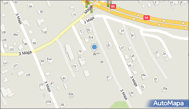 Ropczyce, 3 Maja, 69, mapa Ropczyce