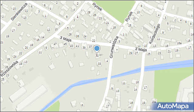Rudnik nad Sanem, 3 Maja, 31, mapa Rudnik nad Sanem