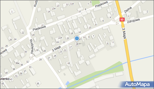Rudzienko, 3 Maja, 15, mapa Rudzienko