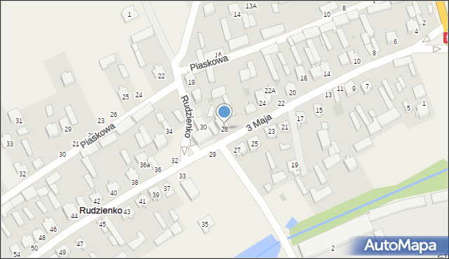 Rudzienko, 3 Maja, 28, mapa Rudzienko