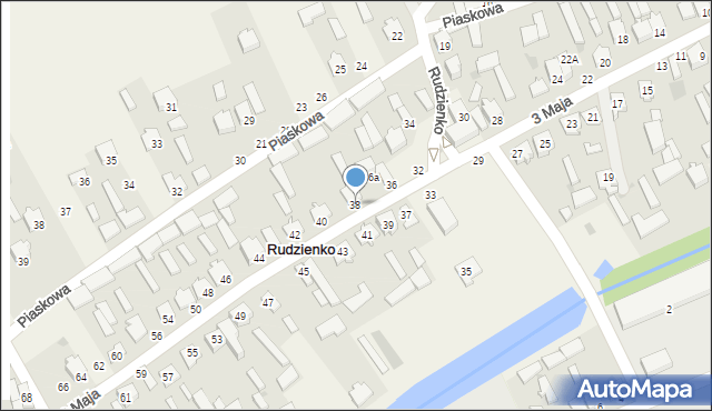 Rudzienko, 3 Maja, 38, mapa Rudzienko
