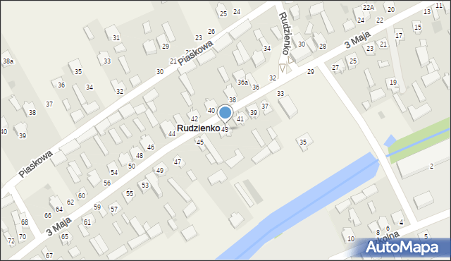 Rudzienko, 3 Maja, 43, mapa Rudzienko