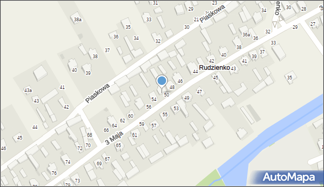 Rudzienko, 3 Maja, 52, mapa Rudzienko