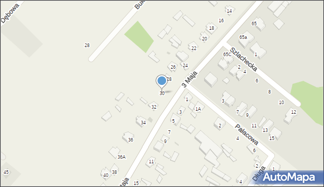 Rybienko Nowe, 3 Maja, 30, mapa Rybienko Nowe