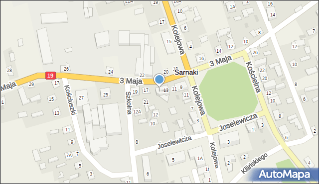 Sarnaki, 3 Maja, 15a, mapa Sarnaki