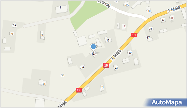 Sarnaki, 3 Maja, 32A, mapa Sarnaki