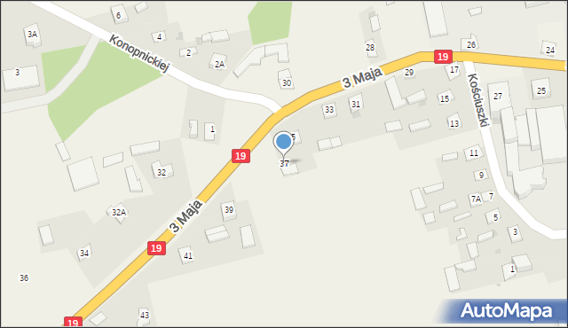 Sarnaki, 3 Maja, 37, mapa Sarnaki