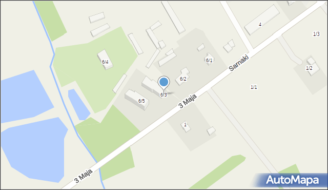 Sarnaki, 3 Maja, 6/3, mapa Sarnaki