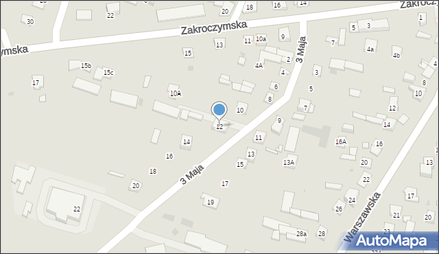 Serock, 3 Maja, 12, mapa Serock