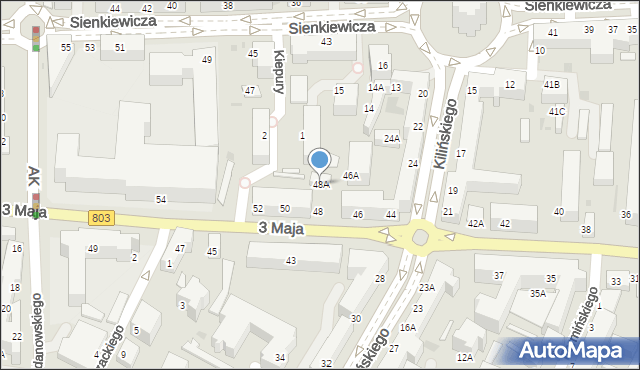 Siedlce, 3 Maja, 48A, mapa Siedlce