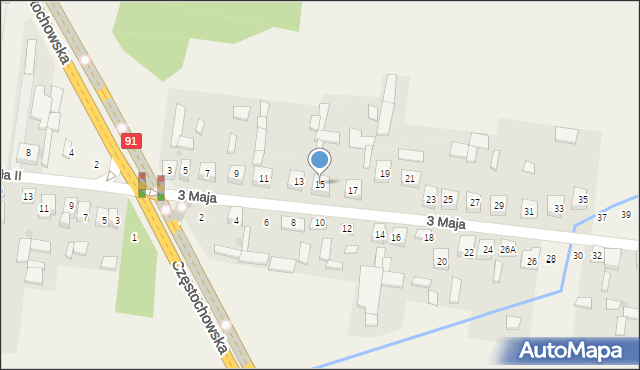 Siedlec Duży, 3 Maja, 15, mapa Siedlec Duży